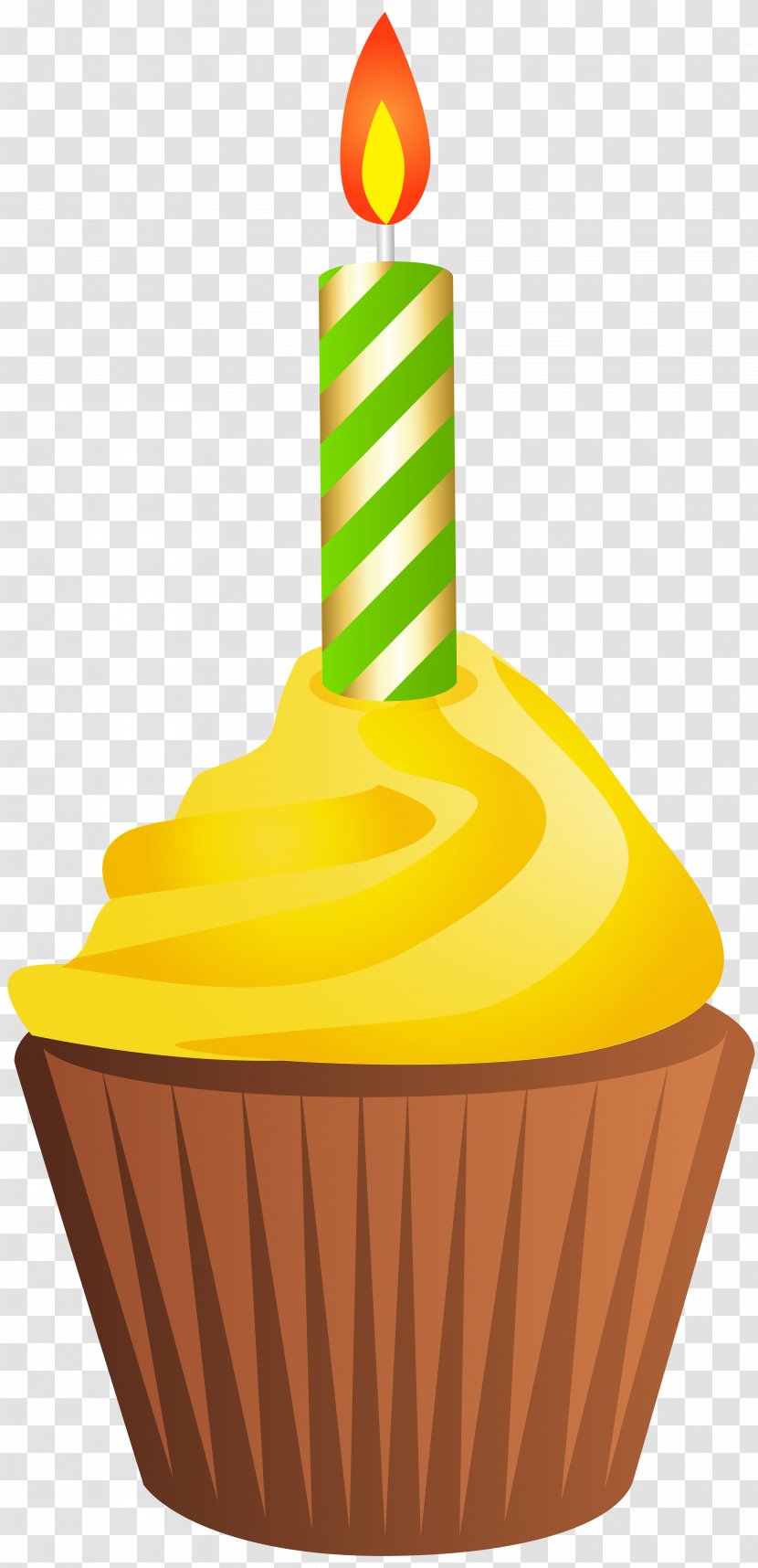 Muffin Birthday Cake Cupcake Clip Art - With Candle Image Transparent PNG