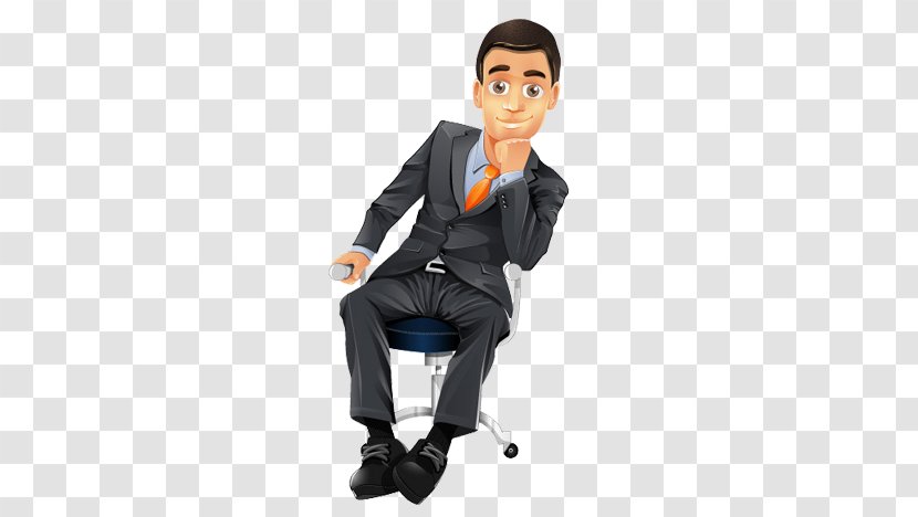 Vector Graphics Businessperson Image Cartoon Character - Sitting - Business Person Transparent PNG