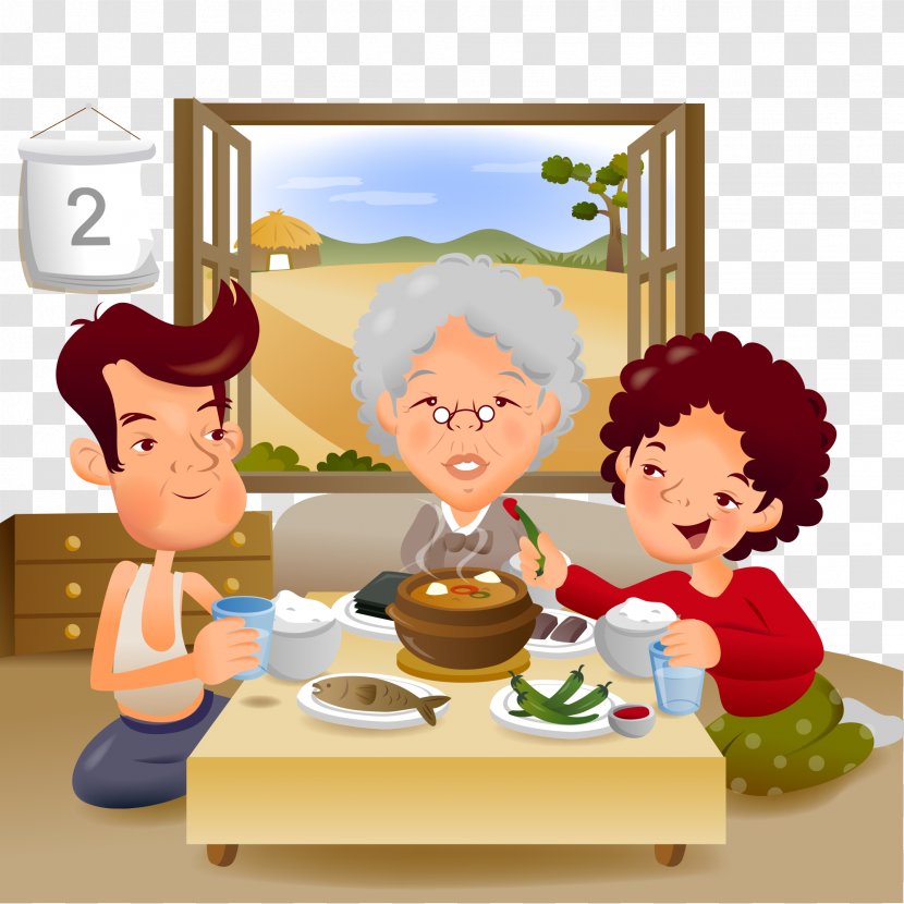 Cartoon Family Drawing Illustration - Human Behavior Transparent PNG