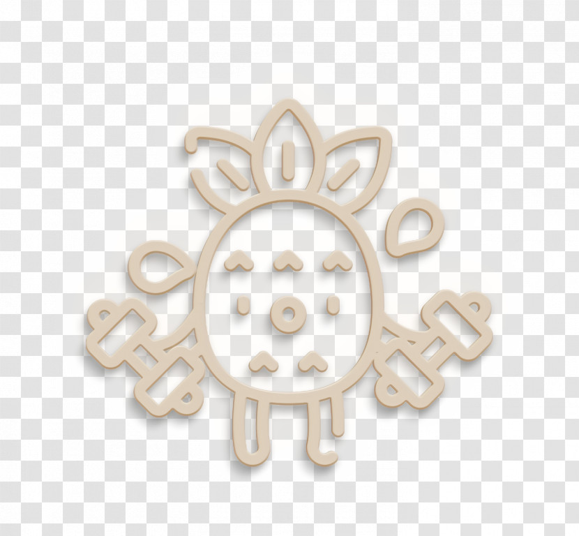 Exercise Icon Pineapple Character Icon Sports And Competition Icon Transparent PNG