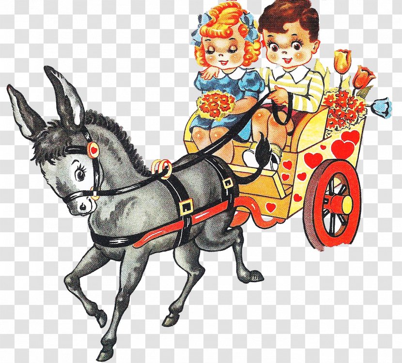 Mule Horse Harnesses Chariot Donkey And Buggy - Racing Transparent PNG