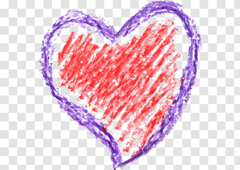 Heart Crayon Drawing Clip Art - Flower - Watercolor Transparent PNG