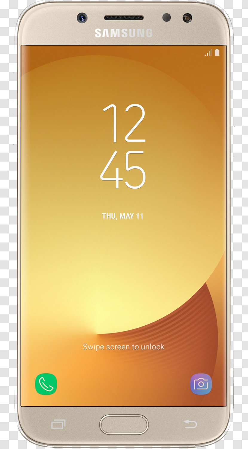 Samsung Galaxy J5 J7 Pro Smartphone Dual SIM - Orange - J Gold Transparent PNG