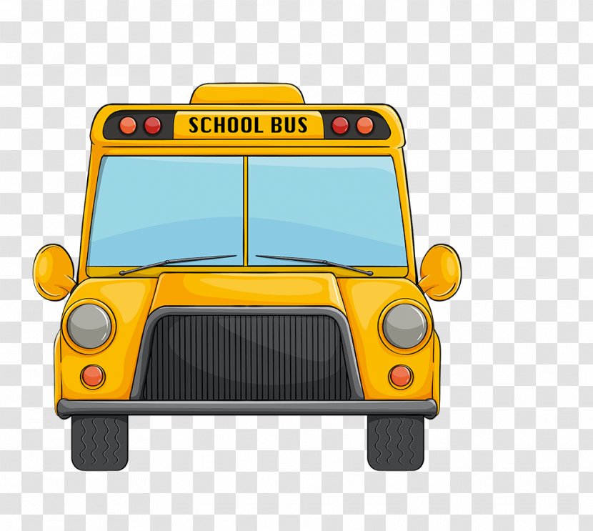 School Bus Clip Art - Vehicle - Cartoon Vector Yellow Transparent Png