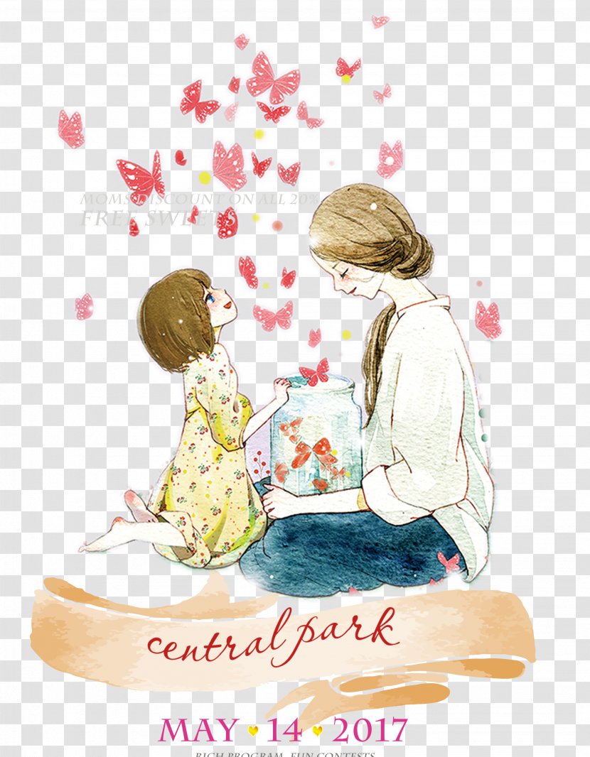 Mother's Day Illustration - Friendship - Happy Mothers' Transparent PNG