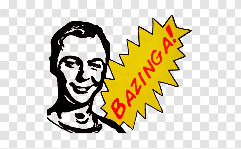 Sheldon Cooper The Big Bang Theory Bazinga Nerd - Sticker Transparent PNG