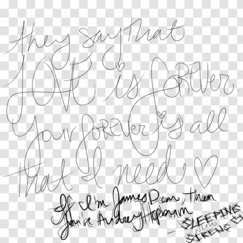 Handwriting Calligraphy Line Art Font - Sleeping With Sirens Transparent PNG