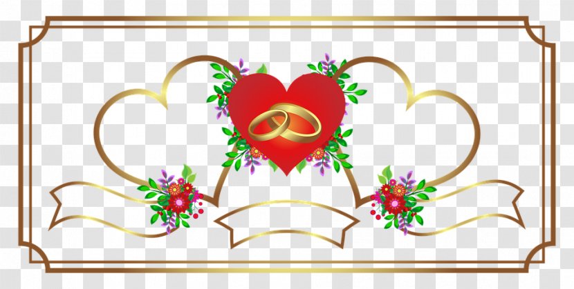 Wedding Invitation Heart Marriage Clip Art - Inviation Transparent PNG