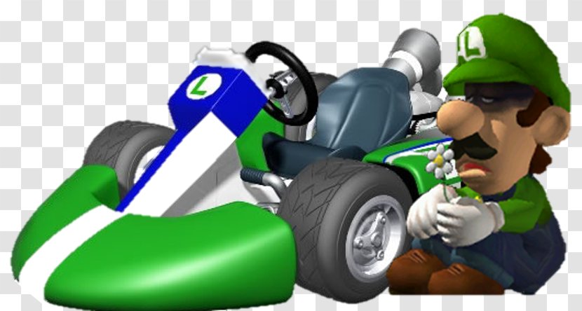 Mario Kart Wii Super Bros. 7 Luigi - Radio Controlled Toy - Cart Transparent PNG