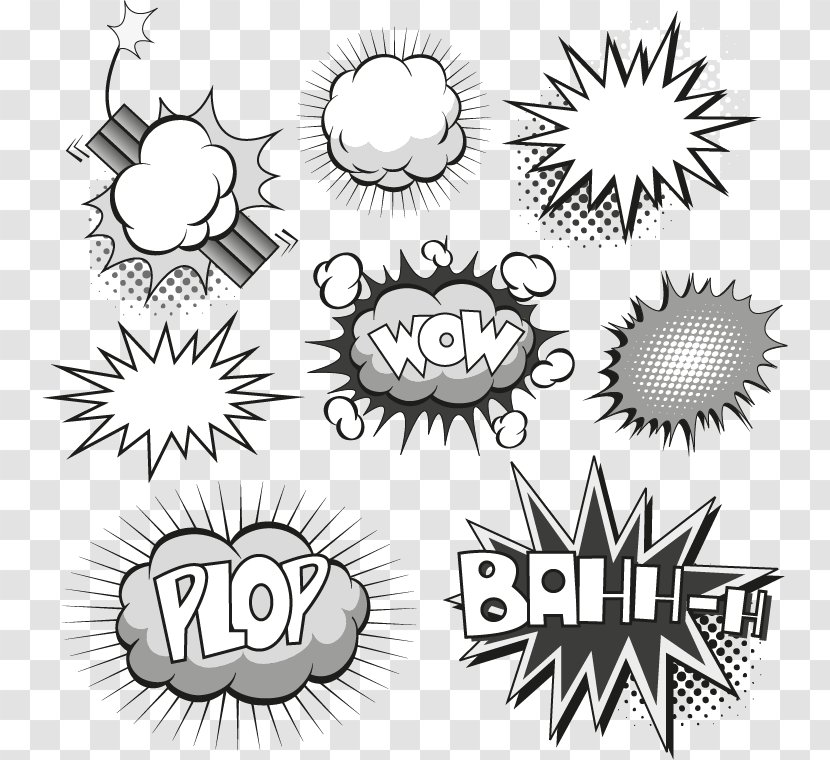 Comic Book Comics Royalty-free Cartoon - Explosion - Clouds And Patterns Painted Transparent PNG