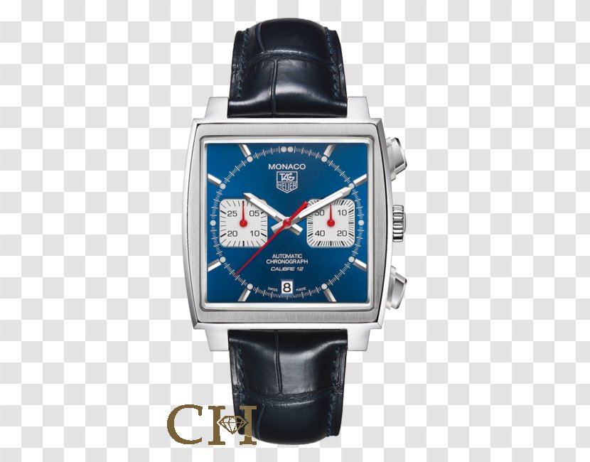 TAG Heuer Monaco Calibre 12 Watch Chronograph - Brand Transparent PNG
