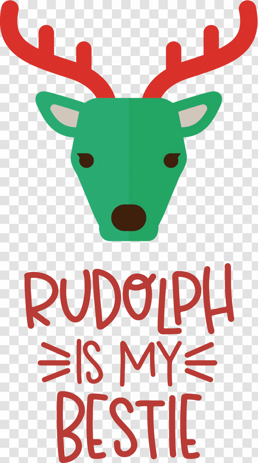 Rudolph Is My Bestie Rudolph Deer Transparent PNG