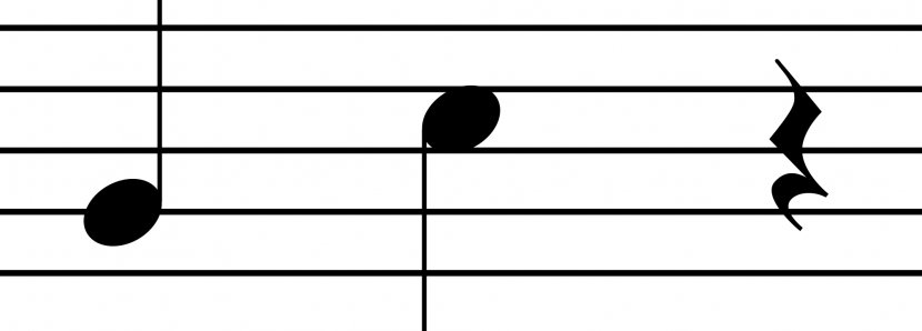 Quarter Note Rest Musical Whole Half - Silhouette - Picture Transparent PNG