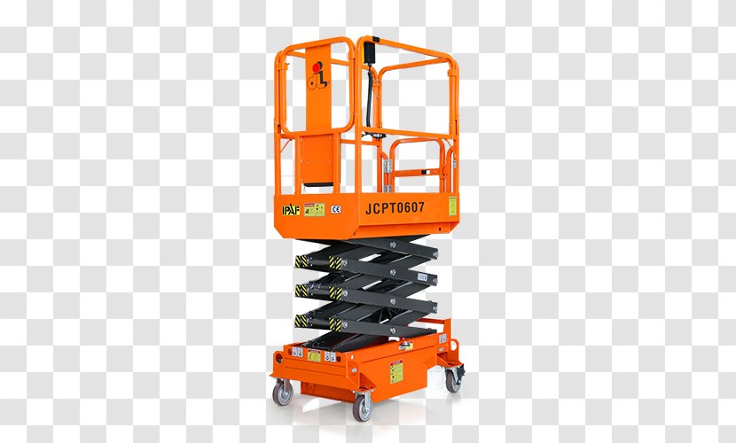 Hoogwerker Aerial Work Platform Elevator Ladder Scissors - Orange Transparent PNG