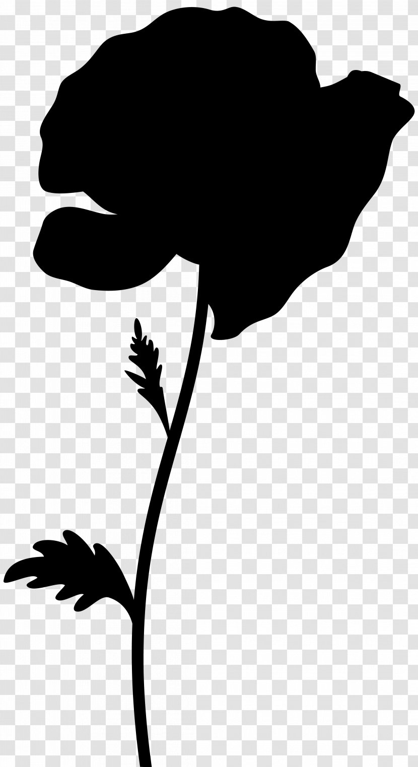 Flower Clip Art Leaf Plant Stem Silhouette Transparent PNG