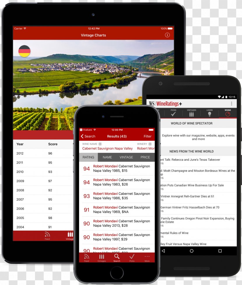 Wine Spectator Smartphone Distilled Beverage Rating - Media Transparent PNG