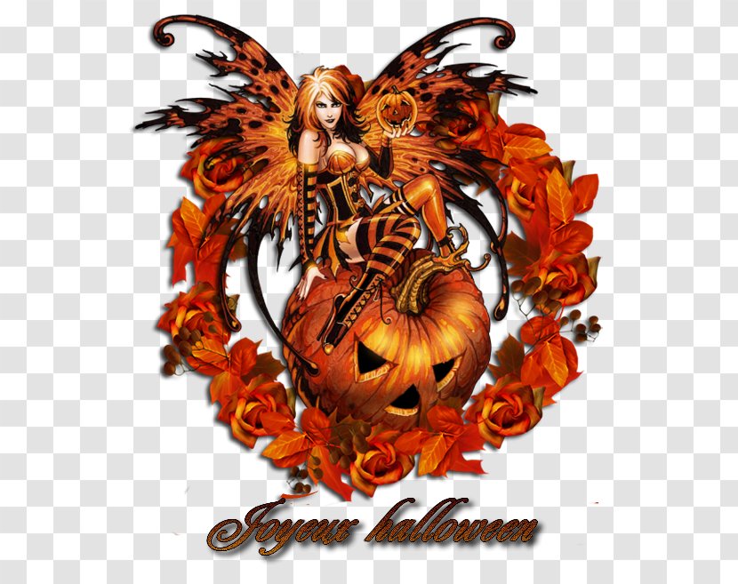 Pumpkin Halloween Fairy Transparent PNG