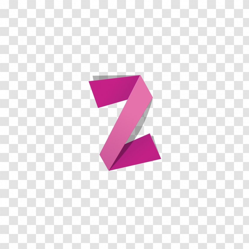 Letter Z Paper - Symbol - Red Origami Transparent PNG