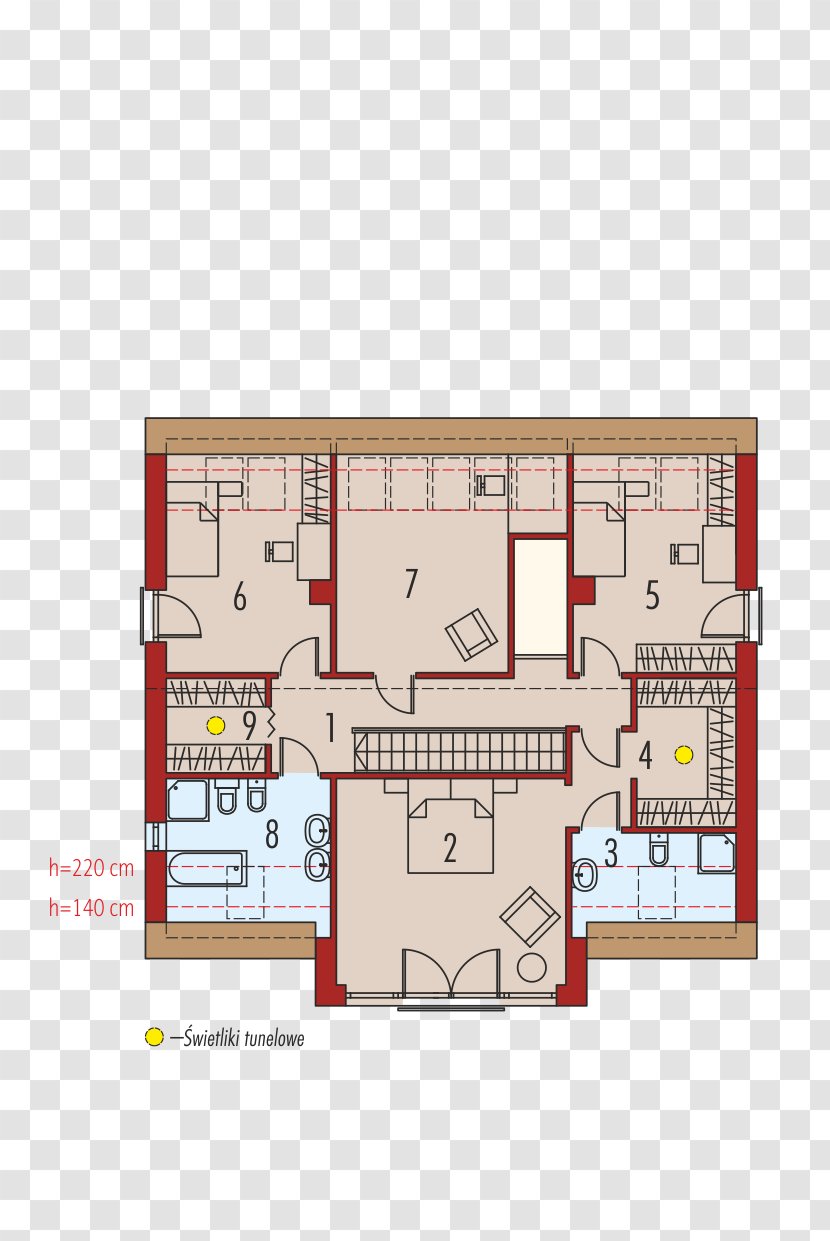 House Floor Plan Attic Square Meter - Dining Room Transparent PNG