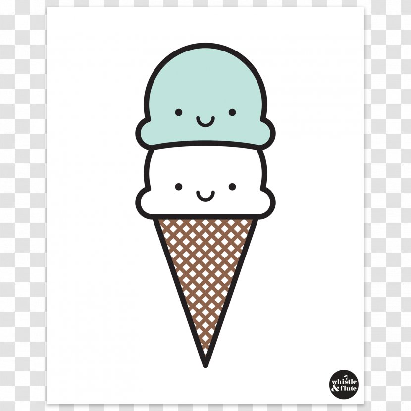 Flute Art Printing Ice Cream Cones Whistle - Flower Transparent PNG