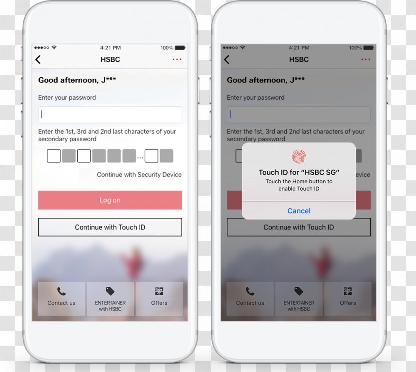 HSBC ATM Face ID Online Banking - Mobile Phones - Bank Transparent PNG
