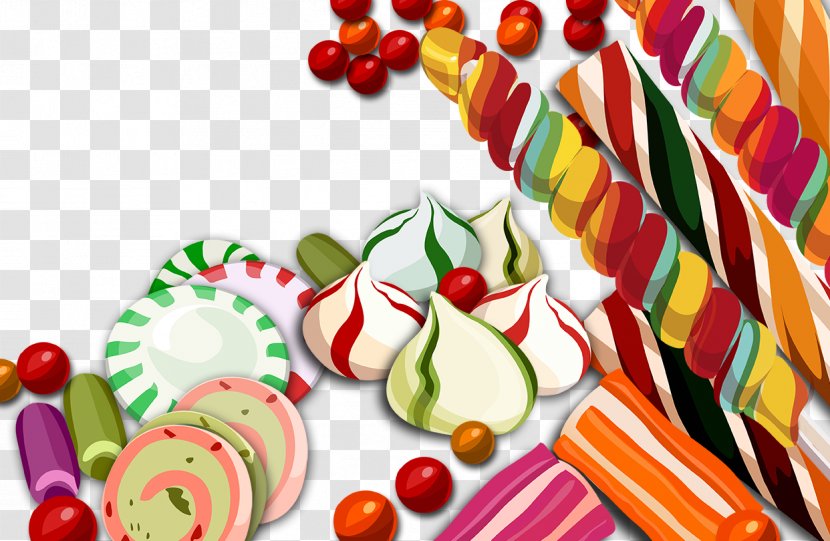 Gummi Candy Lollipop Dessert - Hand-painted Transparent PNG