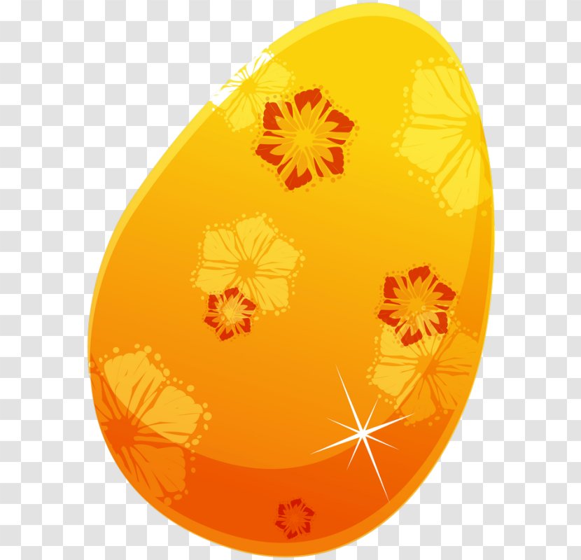 Easter Egg Background - Yellow Orange Transparent PNG