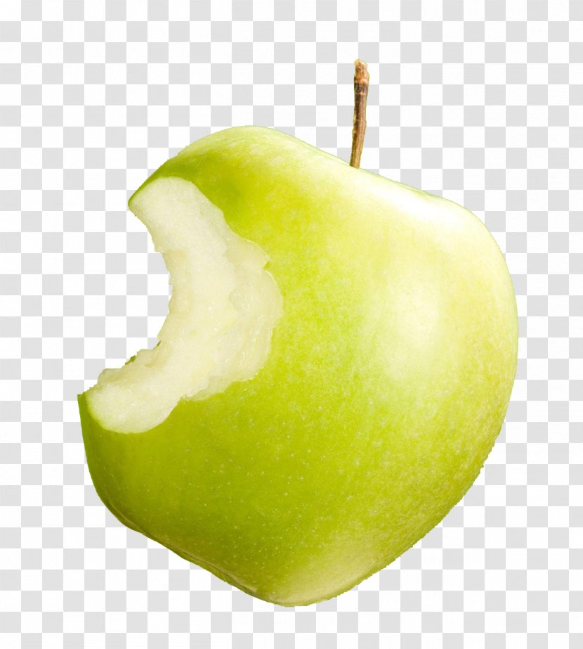Granny Smith Apple Fruit - A Bite Of Transparent PNG