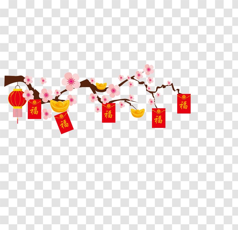 Chinese Cuisine New Year Clip Art - Peach Blossom In Full Bloom Transparent PNG