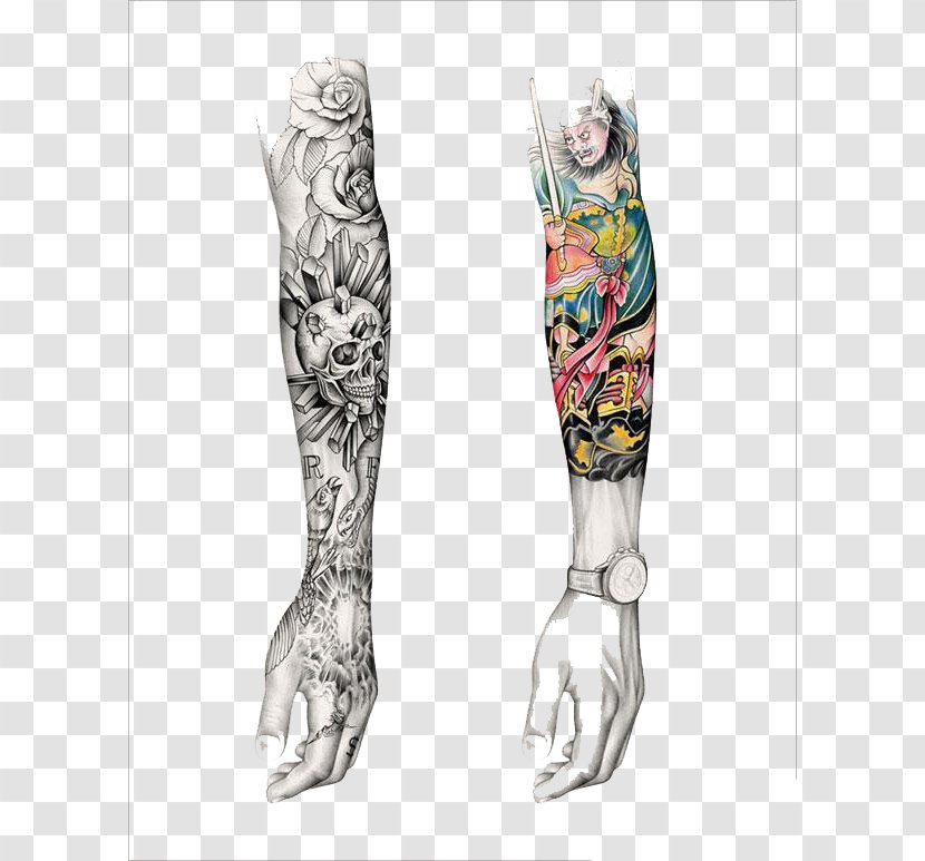 Sleeve Tattoo Arm - Pattern Transparent PNG