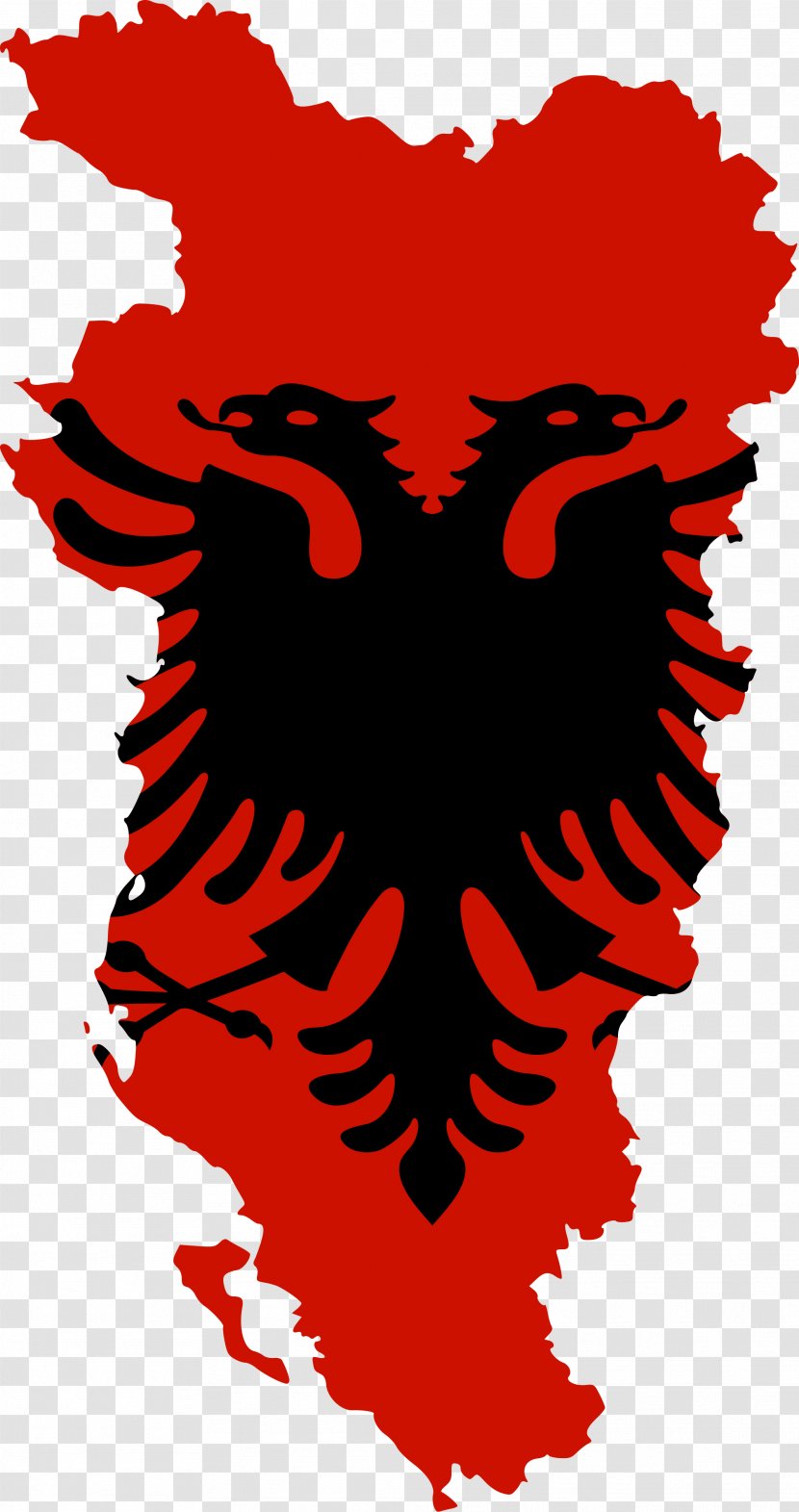 Flag Of Albania Tirana Coat Arms Albanian Republic - Watercolor - Silhouette Transparent PNG