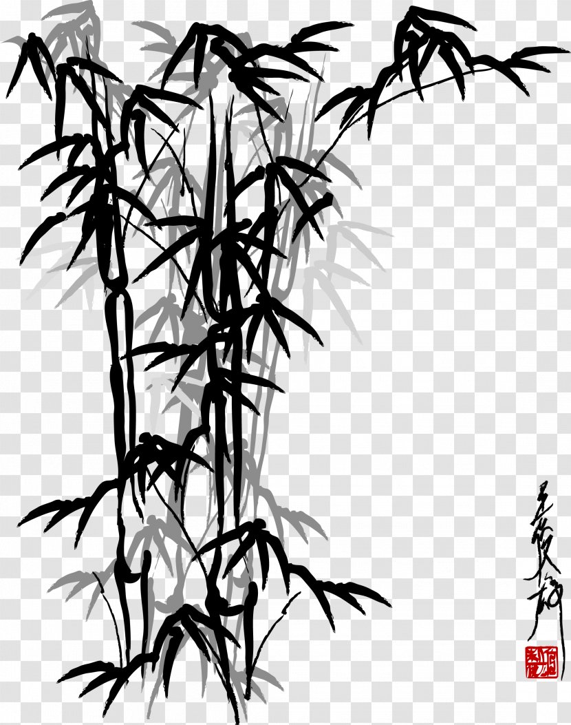 Bamboo Painting Drawing Chinese - Plant Stem - Vector Dragon Boat Festival Effect Elements Ink Transparent PNG