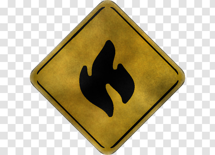 Yellow Sign Signage Symbol Transparent PNG