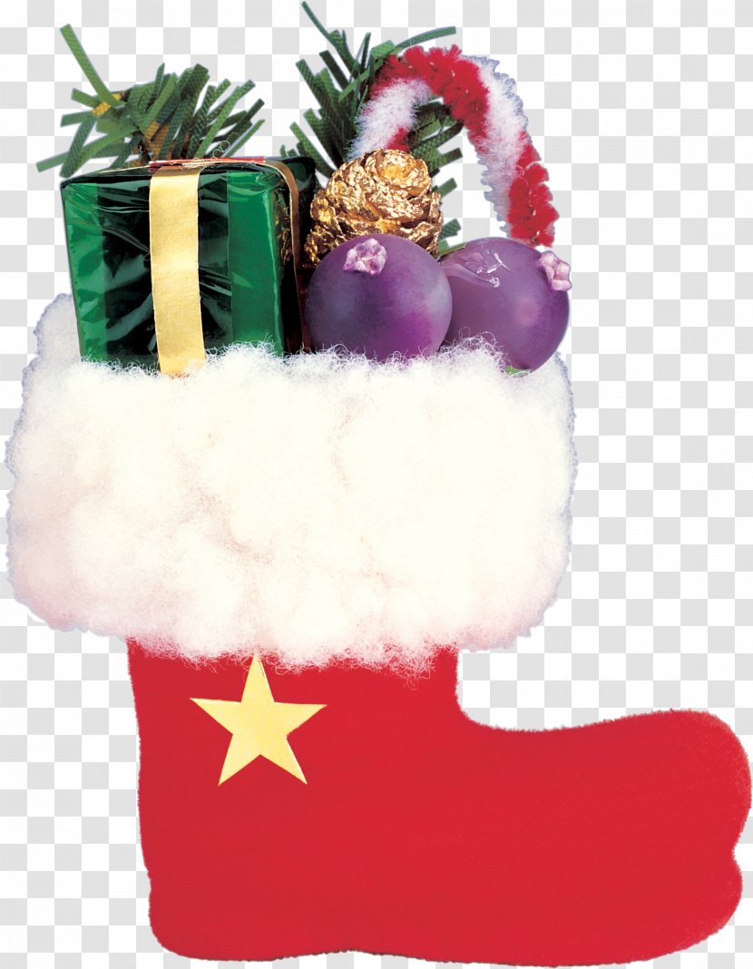 Santa Claus Christmas Day Gift Stockings Image - Decoration Transparent PNG