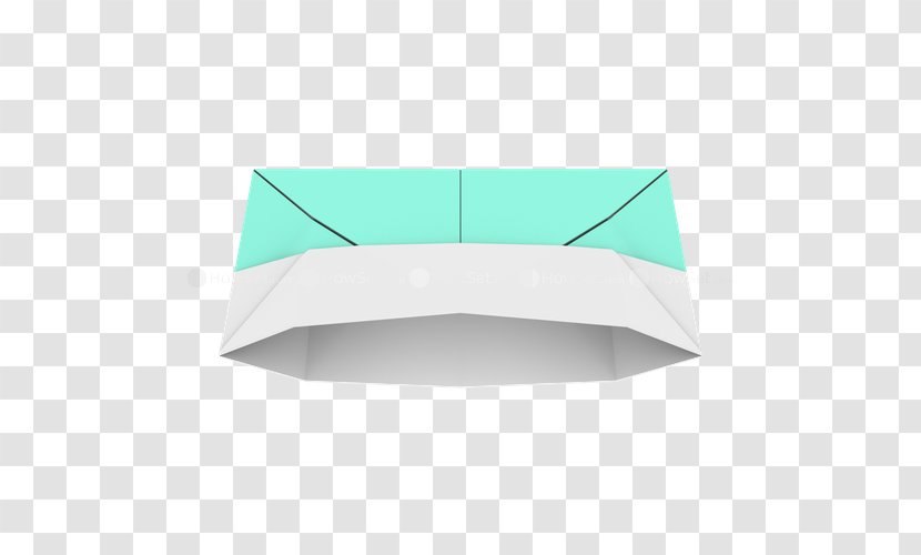 Rectangle Turquoise - Origami Letters Transparent PNG