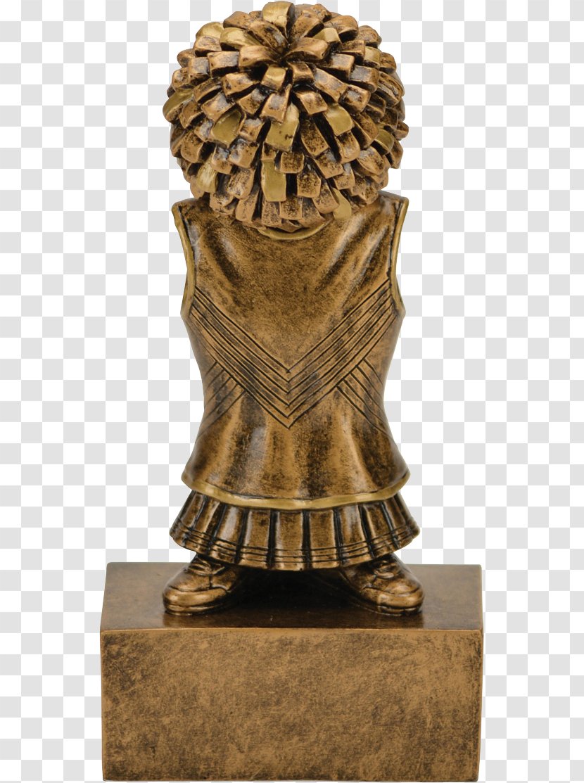 Bronze Sculpture Statue Cheerleading Sport - Spiral Binding Transparent PNG