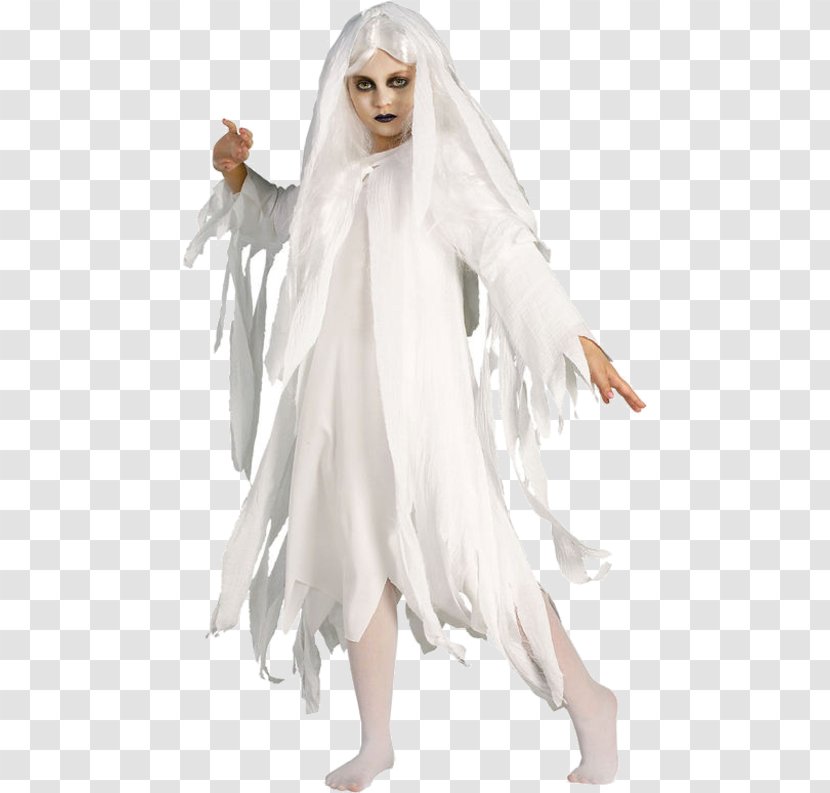 Halloween Costume Child Ghost Party - Flower - White Gauze Transparent PNG