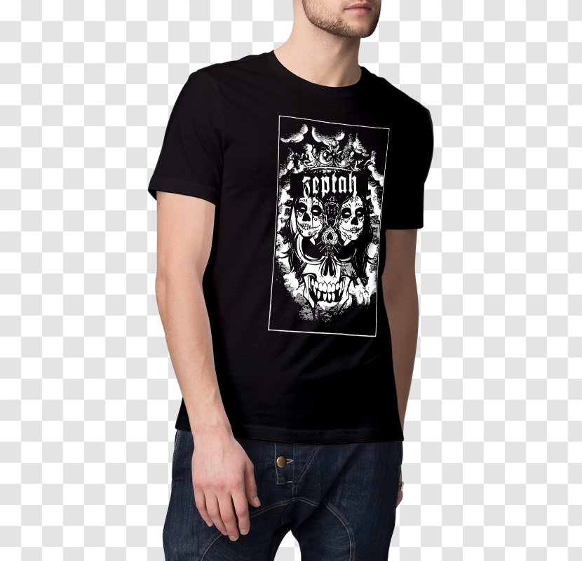 T-shirt Hoodie Sleeve Clothing - Black Transparent PNG