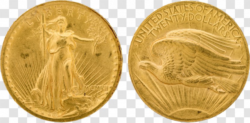Philadelphia Mint Double Eagle Gold Coin - Medal Transparent PNG