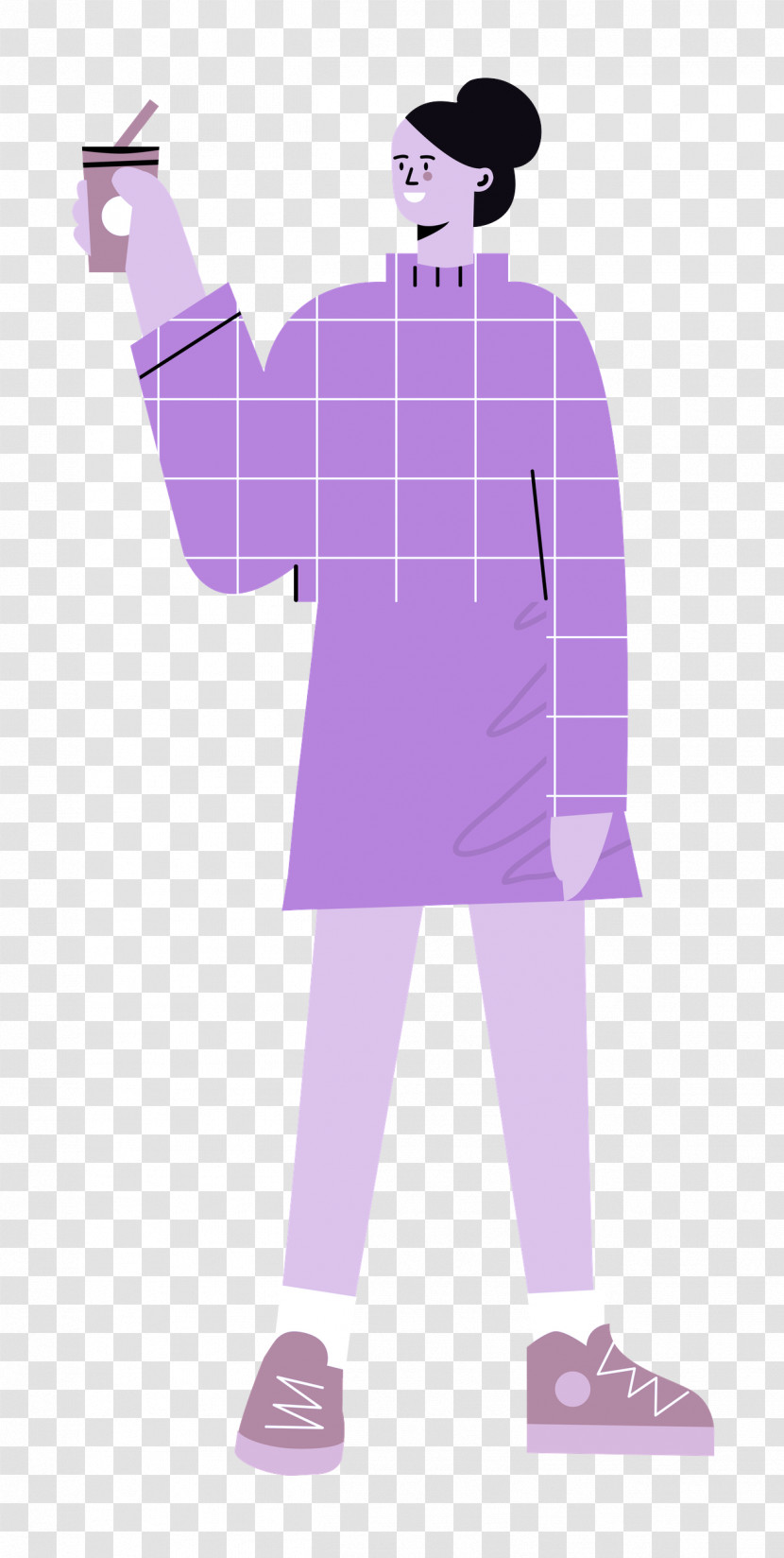 Standing Skirt Woman Transparent PNG