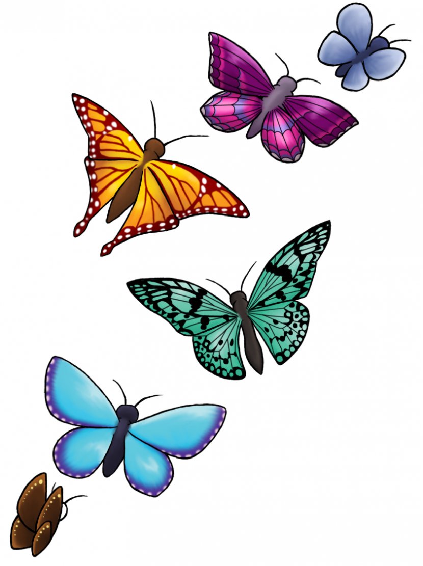 Butterfly Tattoo Clip Art - Presentation Transparent PNG