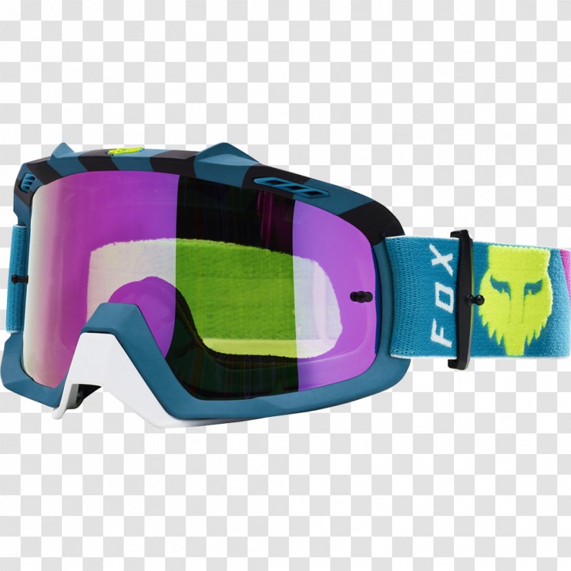 Fox Racing Clothing Goggles Teal Motorcycle - Enduro - Glasses Transparent PNG