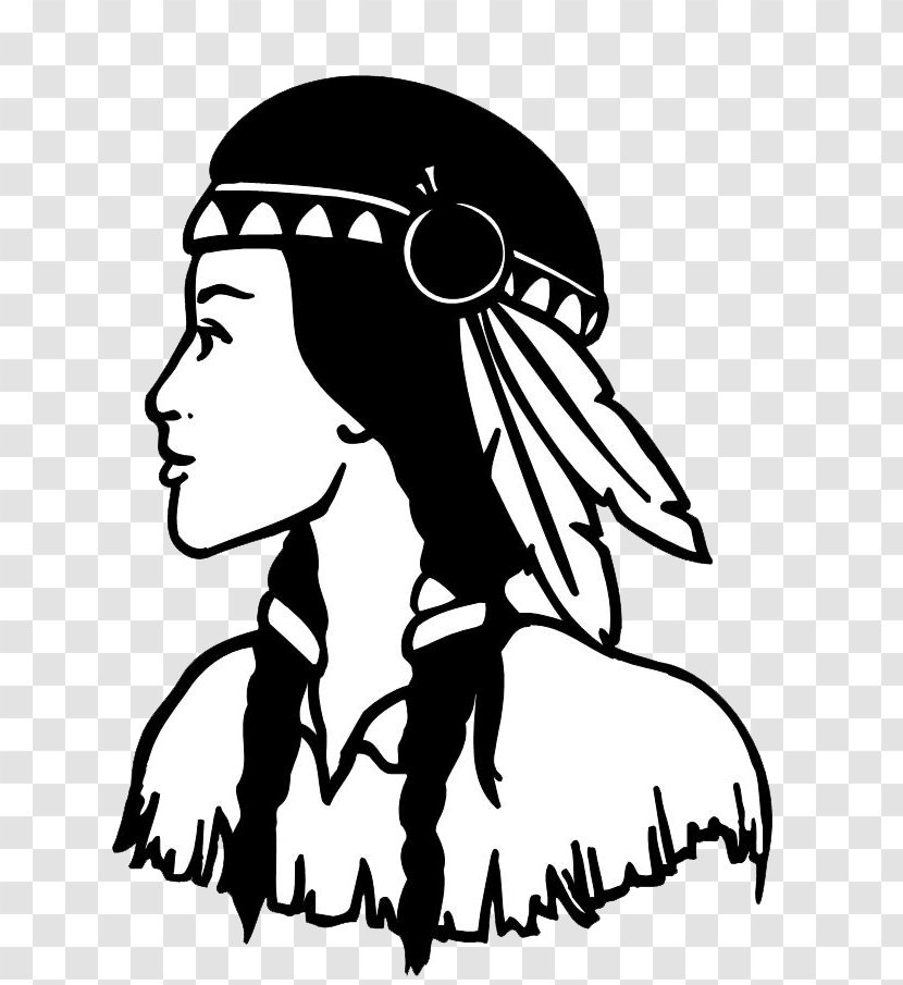 Native Americans In The United States Woman Clip Art - Line - Only Products Transparent PNG