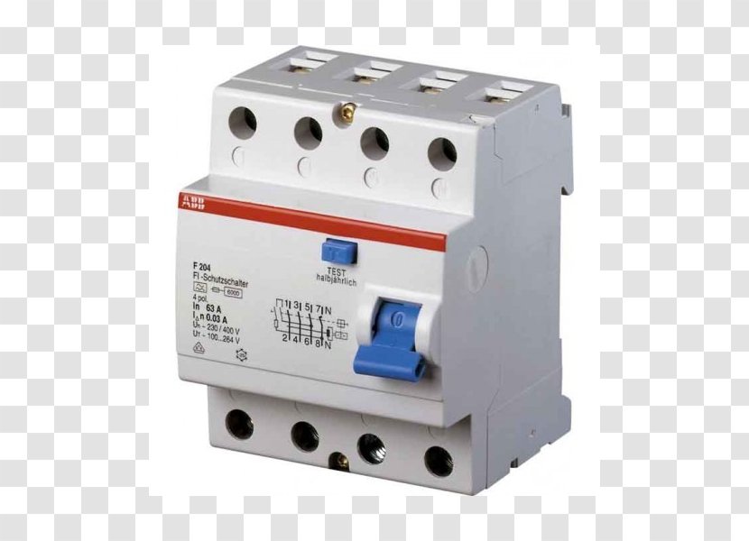 Residual-current Device ABB Group Ampere Electrical Switches Stotz-Kontakt - Electronics - Circuit Breaker Transparent PNG