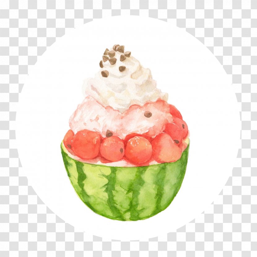 Ice Cream Watermelon Fruit - Peel Transparent PNG