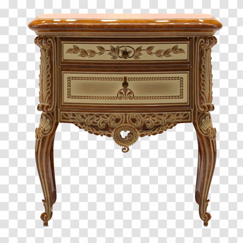 Nightstand Table 3D Computer Graphics Autodesk 3ds Max Modeling - Fbx - Brown Drawers, Vintage Bedside Cabinets Transparent PNG