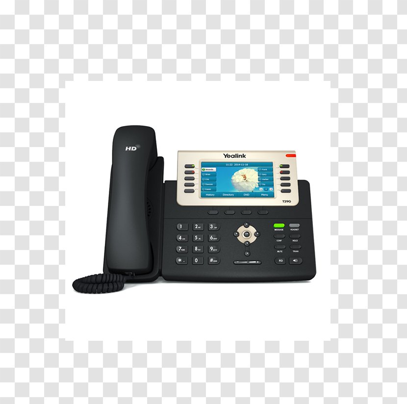VoIP Phone Yealink SIP-T42G Telephone Session Initiation Protocol Mobile Phones - Telephony - Sipt42g Transparent PNG