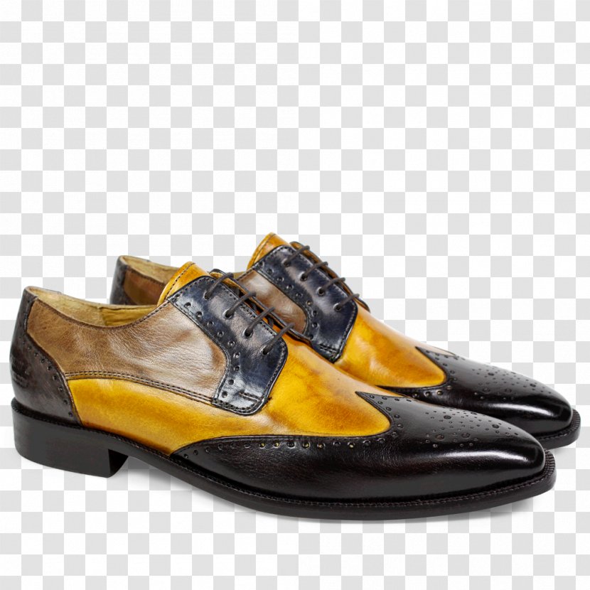 Yellow Blue Grey Brown Derby Shoe - Leather Transparent PNG