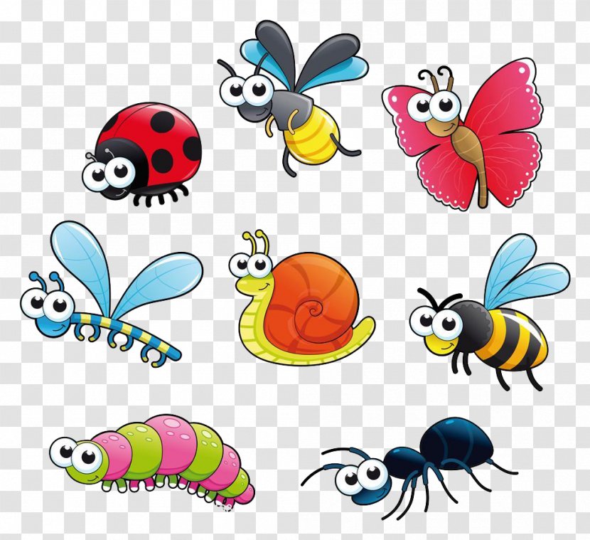 Insect Cartoon Drawing Clip Art - Pollinator Transparent PNG