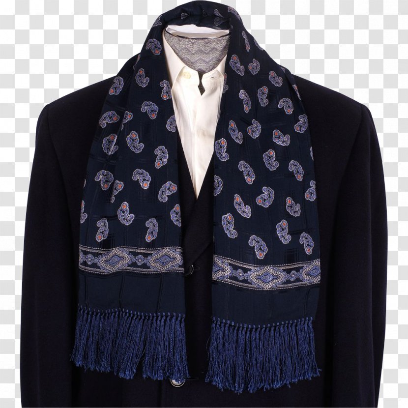 Scarf Clothing Shawl Paisley Navy Blue - Aqua Transparent PNG